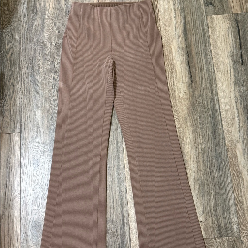 Lululemon High-Rise Ribbed Wide-Leg Pants - Brown
